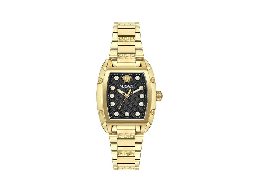 Versace Dominus Lady Quartz Watch, PVD Gold, Black, 44,8mm x 36mm, VE8K00524