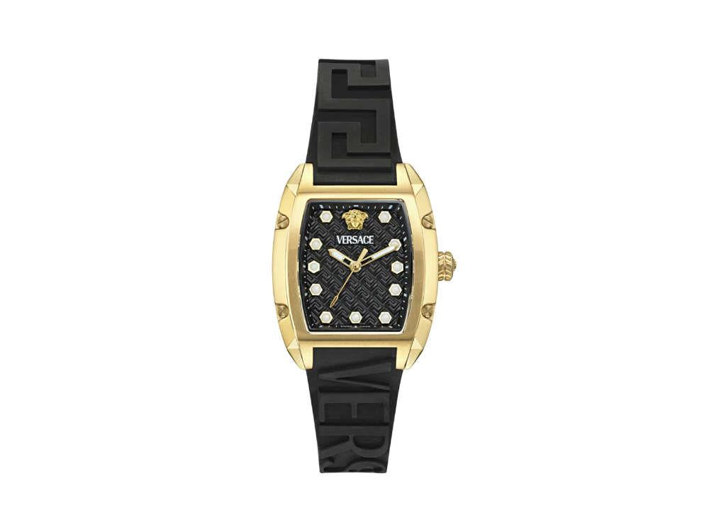 Versace Dominus Lady Quartz Watch, PVD Gold, Black, 44,8mm x 36mm, VE8K00624