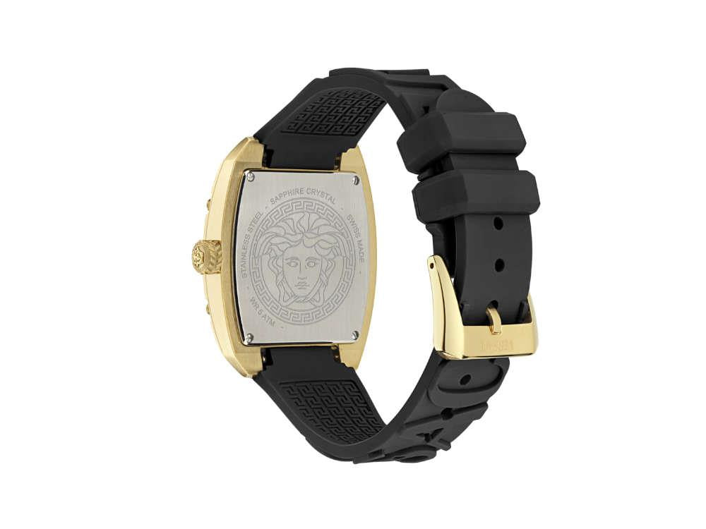 Versace Dominus Lady Quartz Watch, PVD Gold, Black, 44,8mm x 36mm, VE8K00624