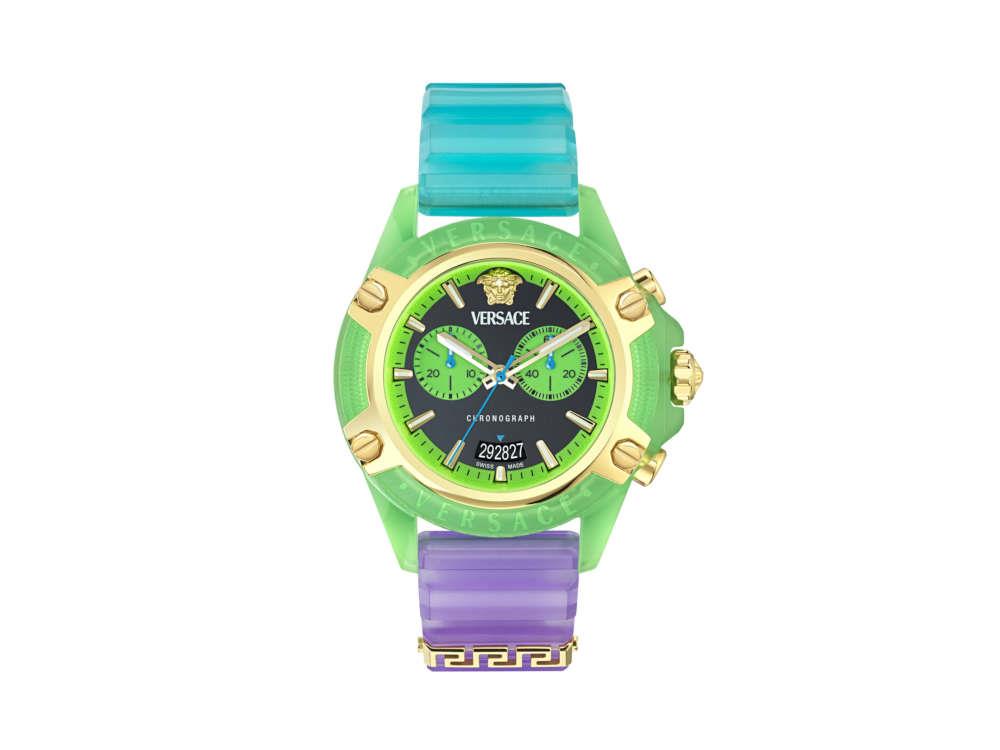 Versace Icon Active Chrono Quartz Watch, Polycarbonate, 44 mm, VE8P00524