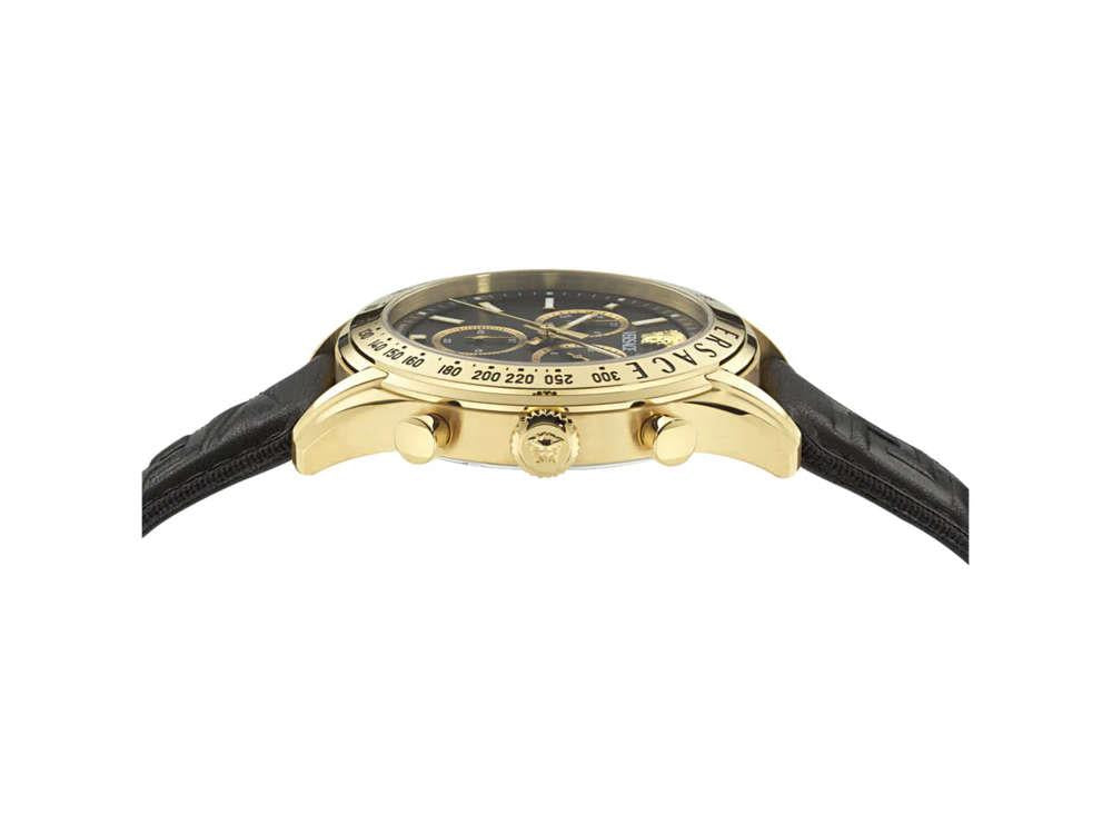 Versace Chrono Master Quartz Watch, PVD Gold, Black, 44 mm, VE8R00224