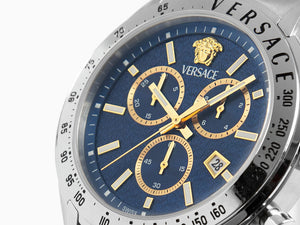 Versace Chrono Master Quartz Watch, Blue, 44 mm, Sapphire Crystal, VE8R00324