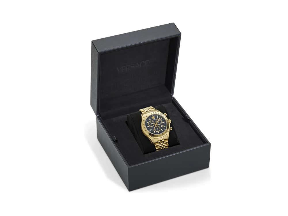 Versace Chrono Master Quartz Watch, PVD Gold, Black, 44 mm, VE8R00624