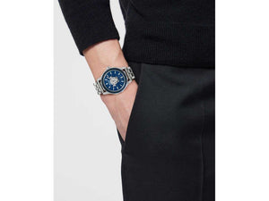 Versace Medusa Deco Gent Quartz Watch, Recycled Steel, Blue, 43 mm, VE9I00324