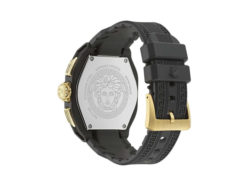 Versace Legend Chrono Quartz Watch, Ecoceramic, Black, 44 mm, VE9L00124