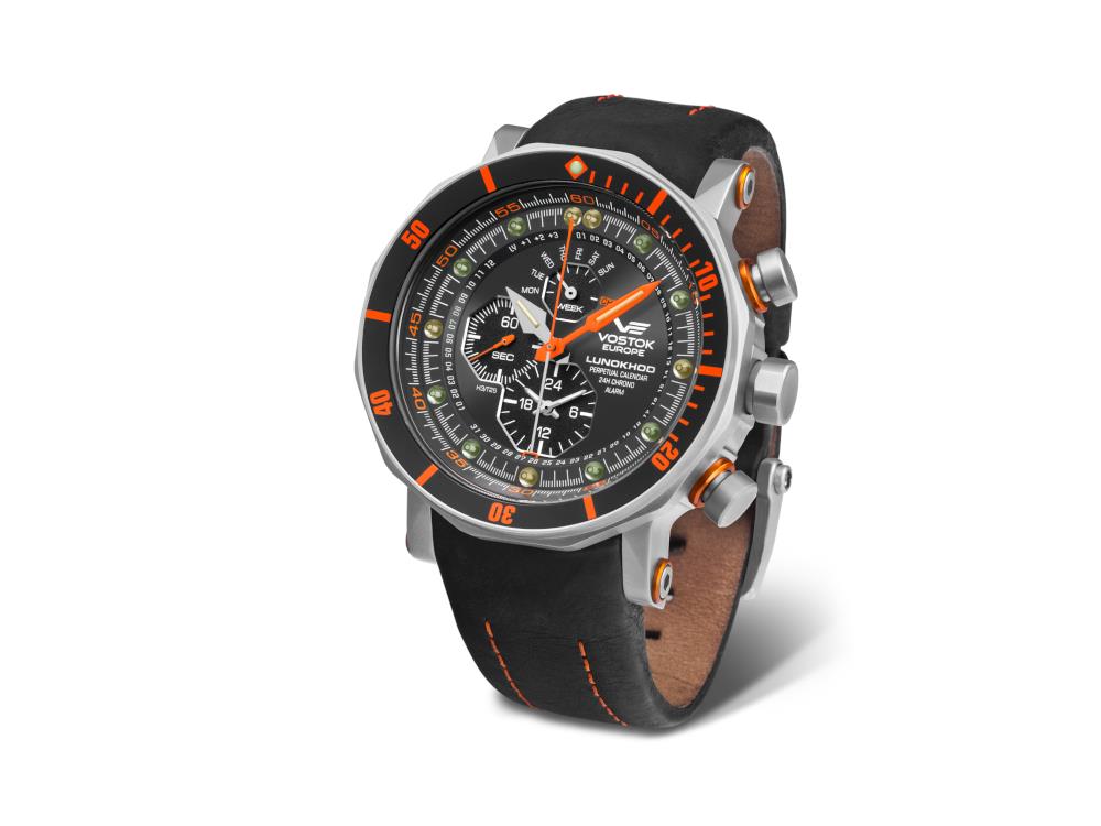 Vostok Europe Lunokhod-2 Quartz Watch, 49 mm, Tritium, Chrono, YM86-620A506