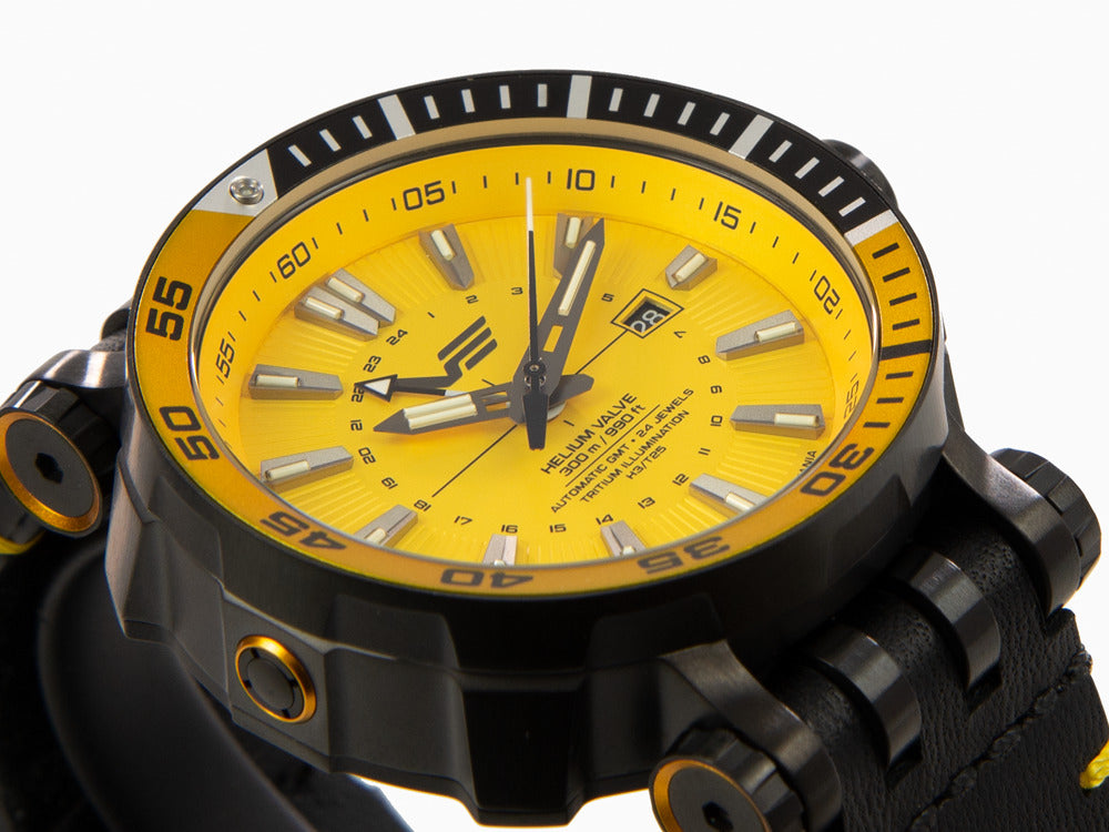 Vostok Europe Energia II GMT Automatic Watch, PVD, Yellow, LE, NH34-575C719