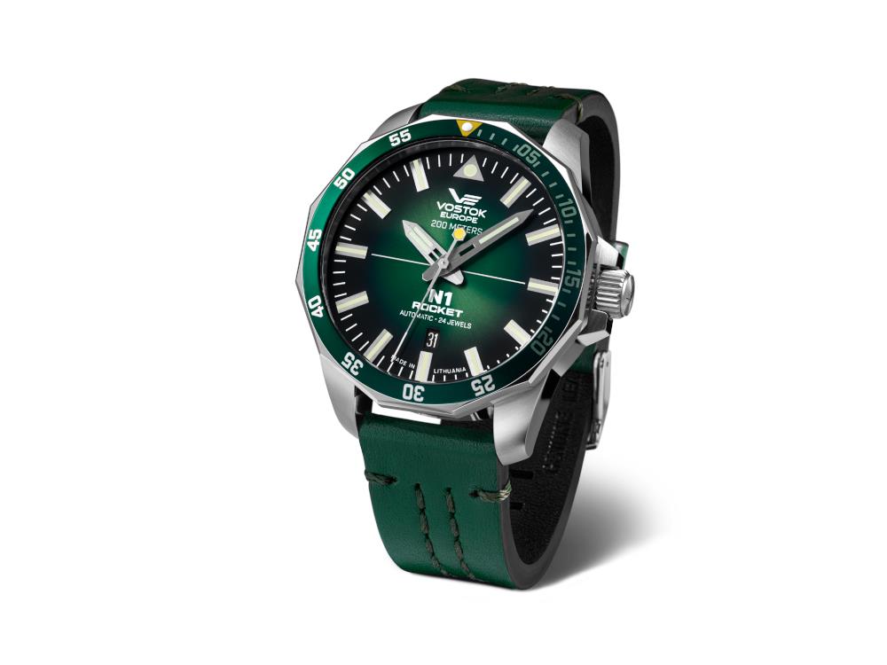 Vostok Europe Rocket N-1 Automatic Watch, Green, 46 mm, NH35-225A710