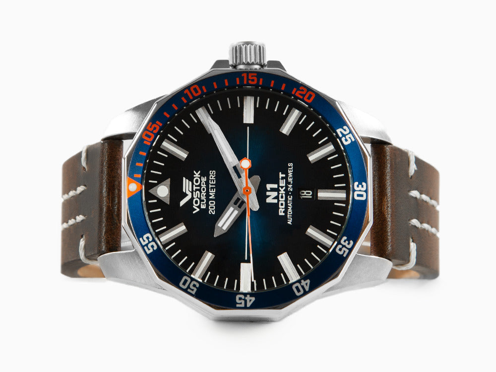 Vostok Europe Rocket N-1 Automatic Watch, Blue, 46 mm, NH35A-225A615-L-BR