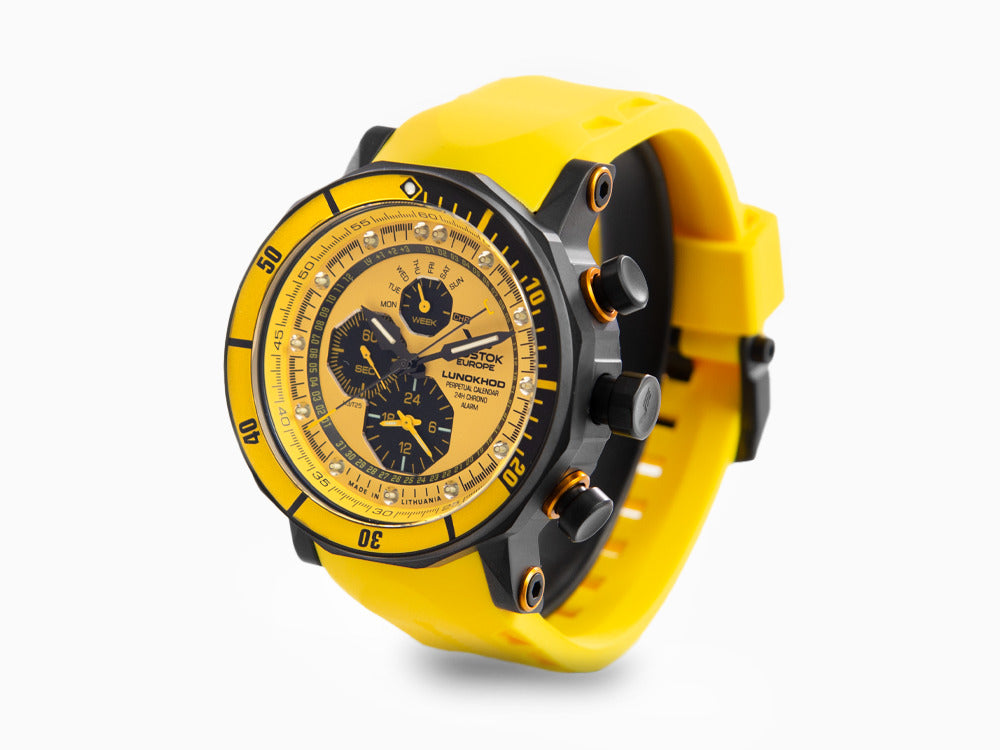 Vostok Europe Lunokhod-2 Quartz Watch, Yellow, 49 mm, Chrono, YM86-620C504