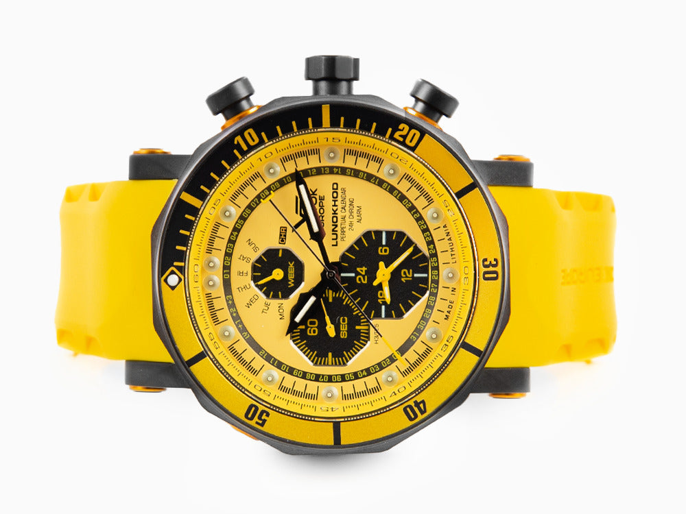 Vostok Europe Lunokhod-2 Quartz Watch, Yellow, 49 mm, Chrono, YM86-620C504