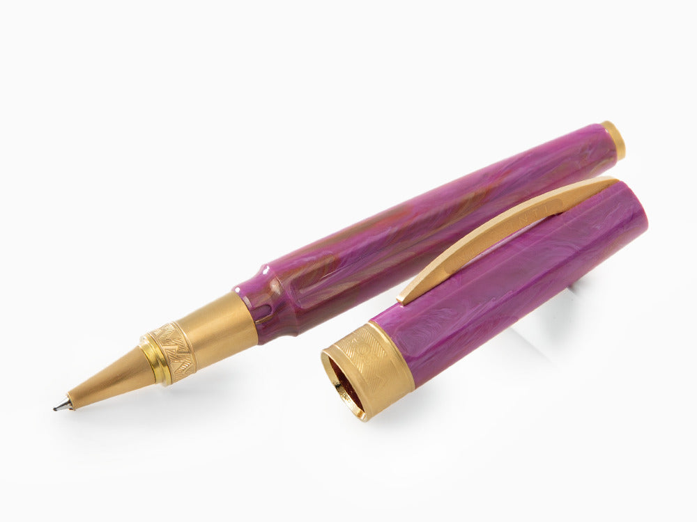 Visconti Mirage Mythos Aphrodite Rollerball pen, Gold plated, Purple KP07-14-RB