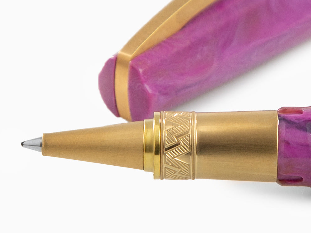 Visconti Mirage Mythos Aphrodite Rollerball pen, Gold plated, Purple KP07-14-RB