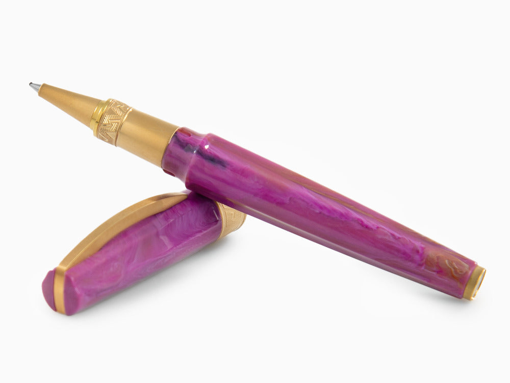 Visconti Mirage Mythos Aphrodite Rollerball pen, Gold plated, Purple KP07-14-RB