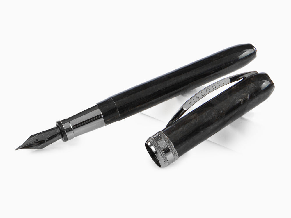 Visconti Rembrandt-S Black Fountain Pen, Acrylic Resin, KP10-27-FP