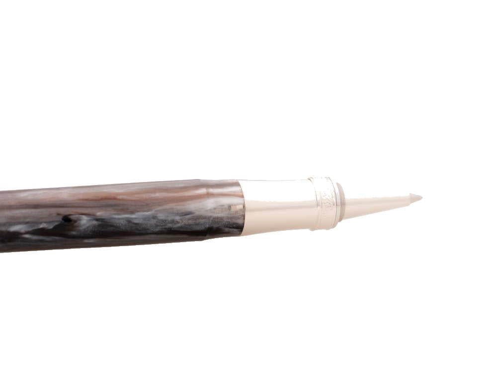 Visconti Comedia Purgatorio Rollerball pen, Resin, Grey, Palladium, KP10-50-RB