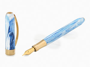 Visconti Comedia Paradiso Fountain Pen, Acrylic Resin, Blue, KP10-51-FP