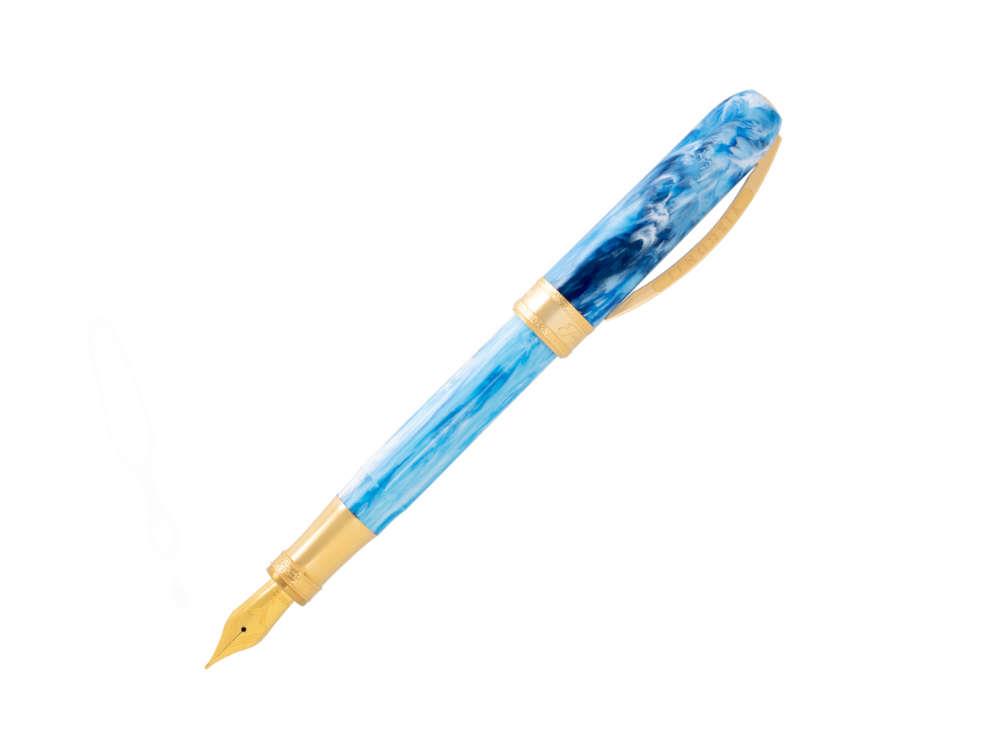 Visconti Comedia Paradiso Fountain Pen, Acrylic Resin, Blue, KP10-51-FP