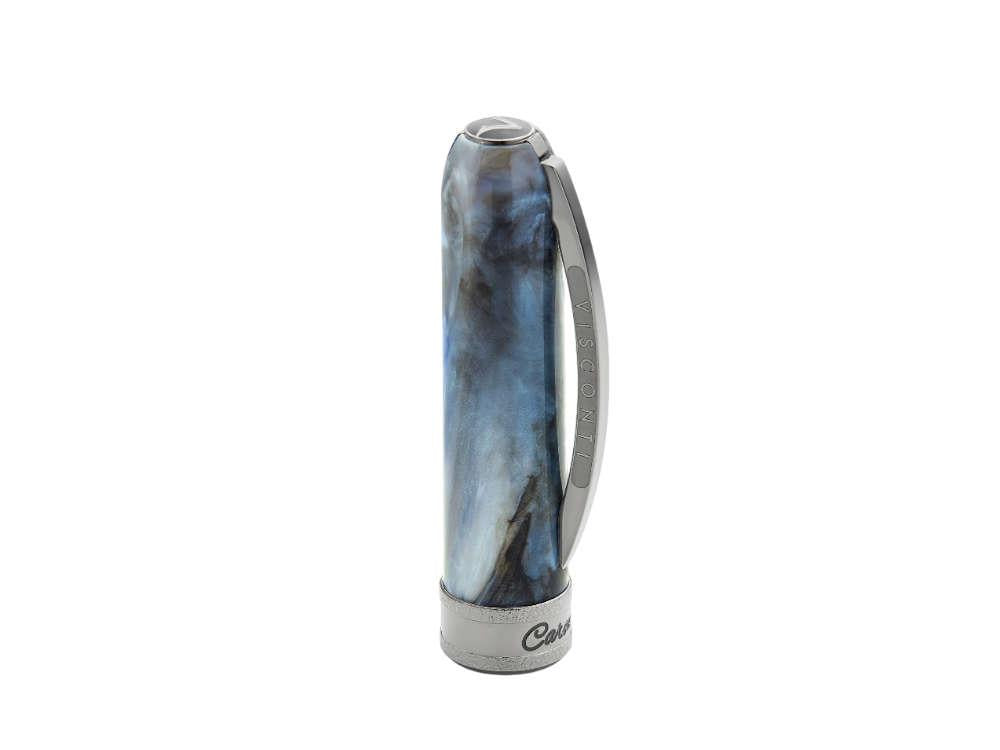 Visconti Comedia Caronte Fountain Pen, Blue, Ruthenium trim, KP10-54-FP