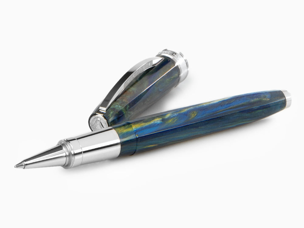 Visconti Van Gogh Starry Night Rollerball pen, Resin, Palladium, Blue KP12-04-RB