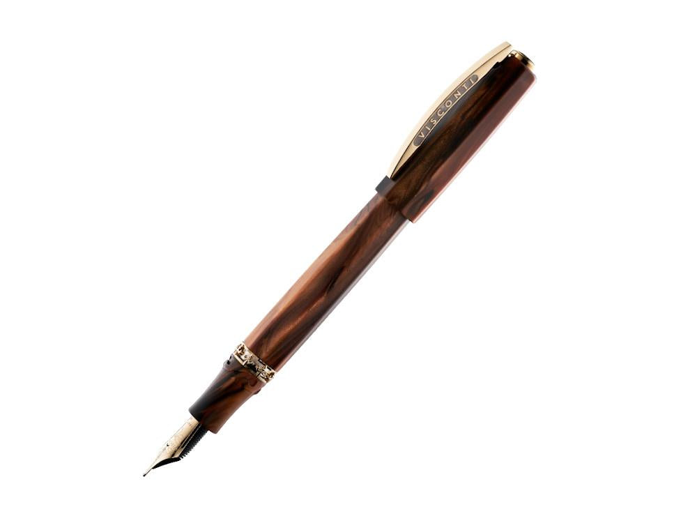 Visconti Medici Fountain Pen, Brown, Gold plated, KP17-40-02-FP