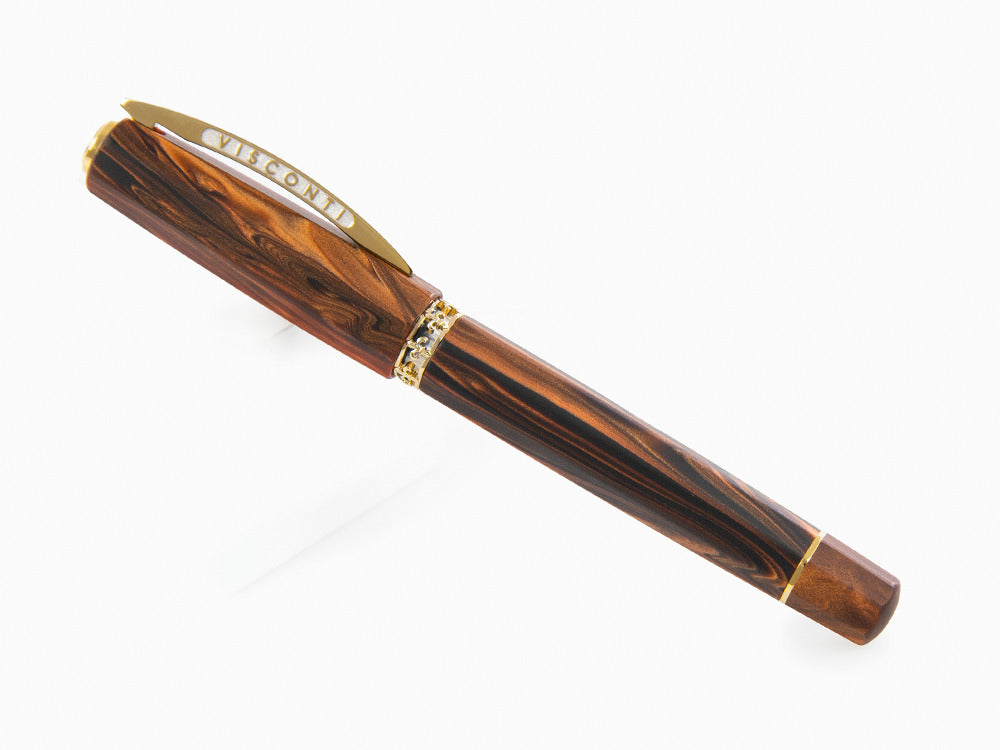 Visconti Medici Fountain Pen, Brown, Gold plated, KP17-40-02-FP