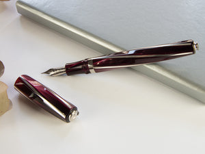 Visconti Divina Elegance Bordeaux Fountain Pen, Resin, KP18-08-FP