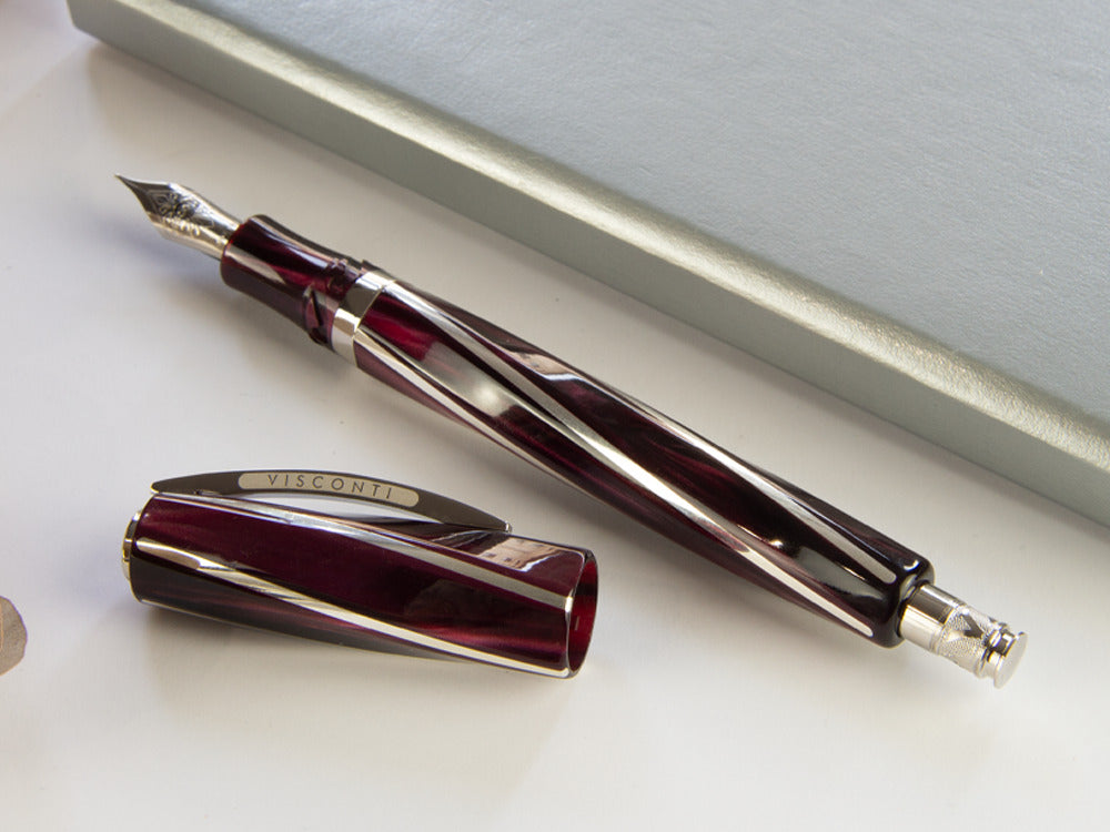 Visconti Divina Elegance Bordeaux Fountain Pen, Resin, KP18-08-FP