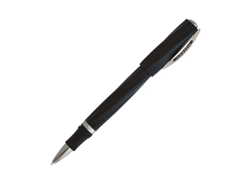 Visconti Divina Matte Rollerball pen, Resin, Black, Ruthenium trim, KP18-09-RB