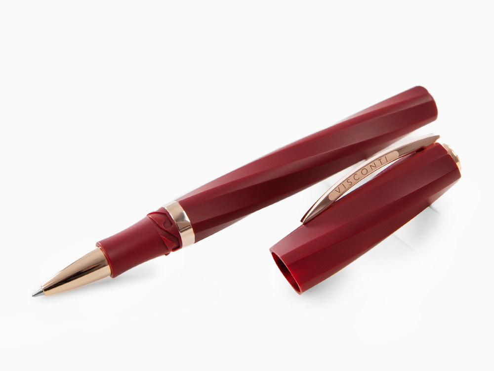 Visconti Divina Bordeaux Matte Rollerball pen, Resin, Rose Gold PVD, KP18-14-RB