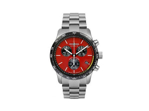 Zeppelin Night Cruise Quartz Watch, Red, 42 mm, Chronograph, Day, 7288M-5