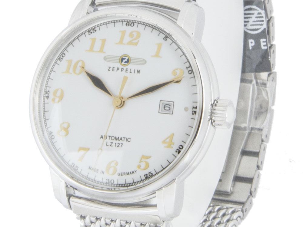 Zeppelin LZ 127 Graf Zeppelin Automatic Watch, White, 42 mm, Day, 7656M-1