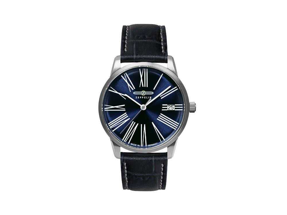 Zeppelin Flatline Lady Quartz Watch, Blue, 36 mm, 8345-3