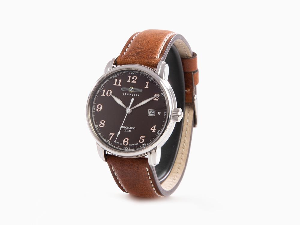 Zeppelin LZ 127 Graf Zeppelin Automatic Watch, Brown, 40 mm, Day, 8656-3