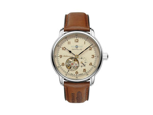 Zeppelin Méditerranée Automatic Watch with Open Heart, Beige, 40 mm, 9666-5