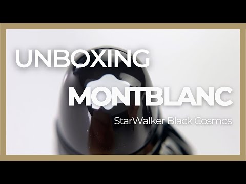 Montblanc StarWalker Black Cosmos Fountain Pen, Black Resin, PVD, 129744