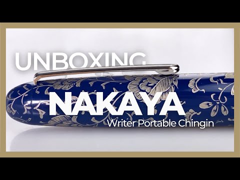 Nakaya Writer Portable Chingin Fountain Pen, Ebonite and Urushi lacquer