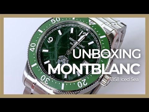 Montblanc 1858 Iced Sea Automatic Watch, Ceramic, Green, 41 mm, 129373