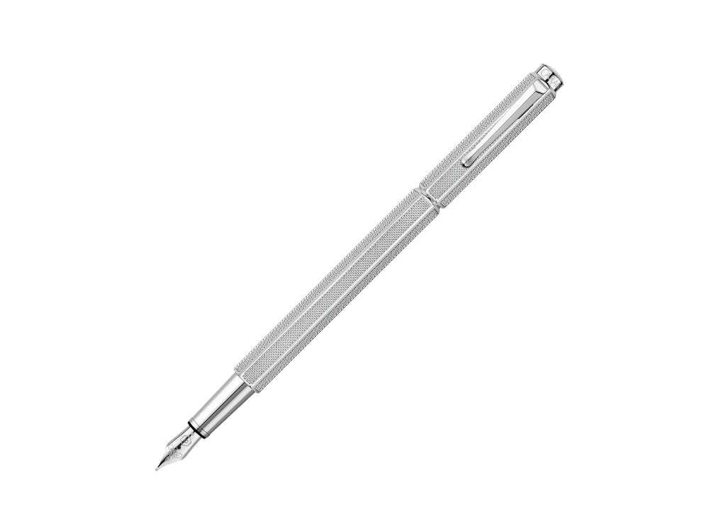 Caran d'Ache Ecridor Milanese Mesh Fountain Pen, Brass, Silver, 958.345