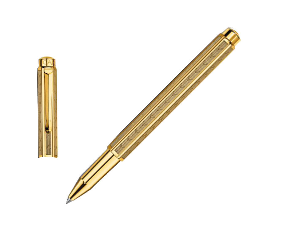 Caran d´Ache Ecridor Chevron Rollerball pen, PVD Gold, Gold, 838.208