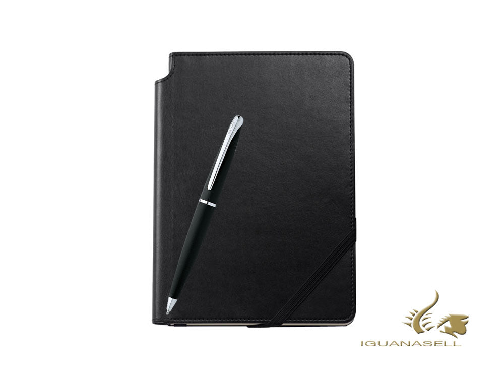 Cross ATX  Black Basalt Ballpoint pen & Black Notebook Set, Mat, 882-3/1M