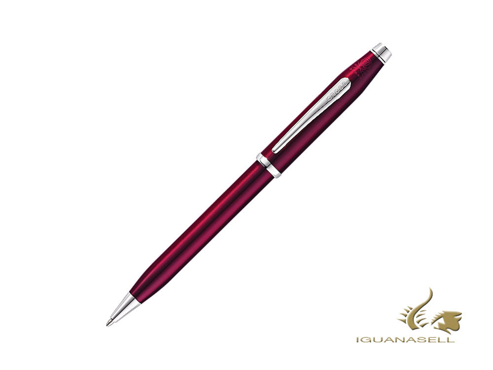 Cross Century II Ballpoint Pen, Lacquer, Red, Rhodium trim, AT0082WG-114