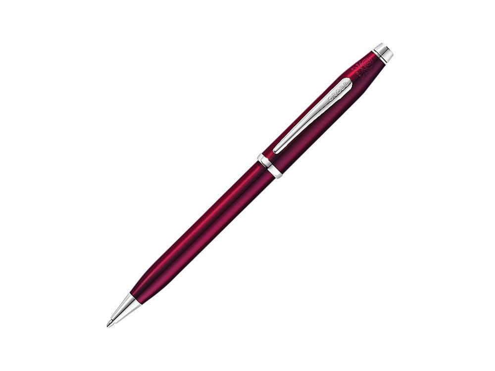 Cross Century II Ballpoint Pen, Lacquer, Red, Rhodium trim, AT0082WG-114