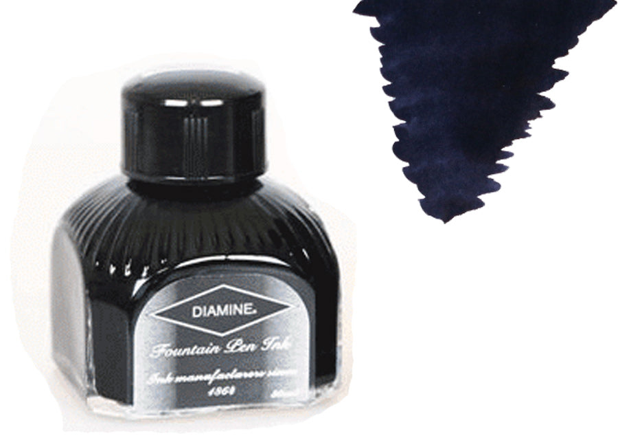 Diamine Ink Bottle, 80ml., Eclipse, Italyan crystal bottle