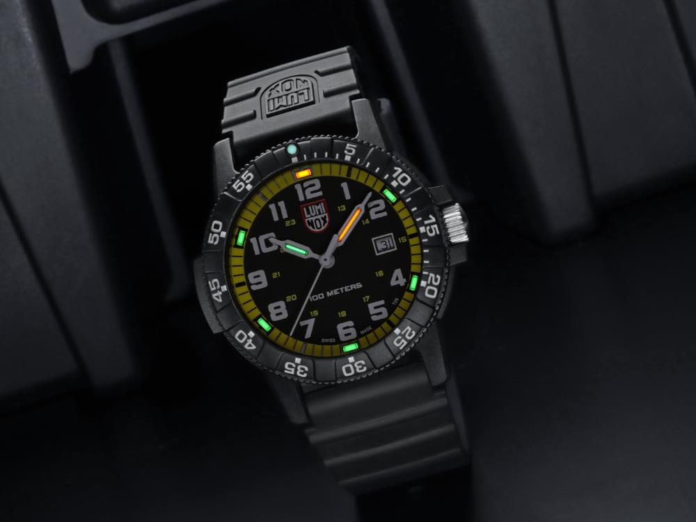 Luminox Sea Turtle Quartz Watch, Yellow, CARBONOX™, 44 mm, 10 atm, Day, XS.0325