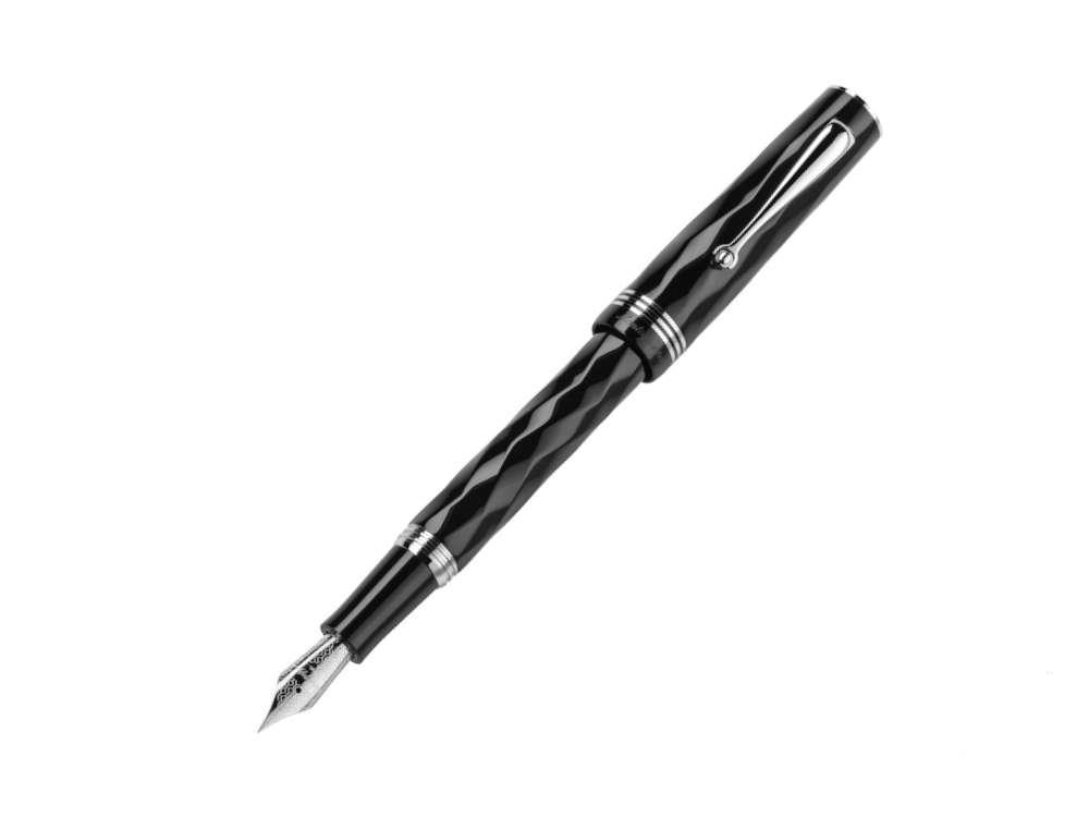 Montegrappa Brenta Fountain Pen, Resin, Black, Stainless Steel, ISRBT-IC