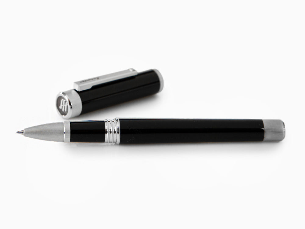 Montegrappa Zero Rollerball pen, Black Resin, Palladium IP, ISZEIRIP