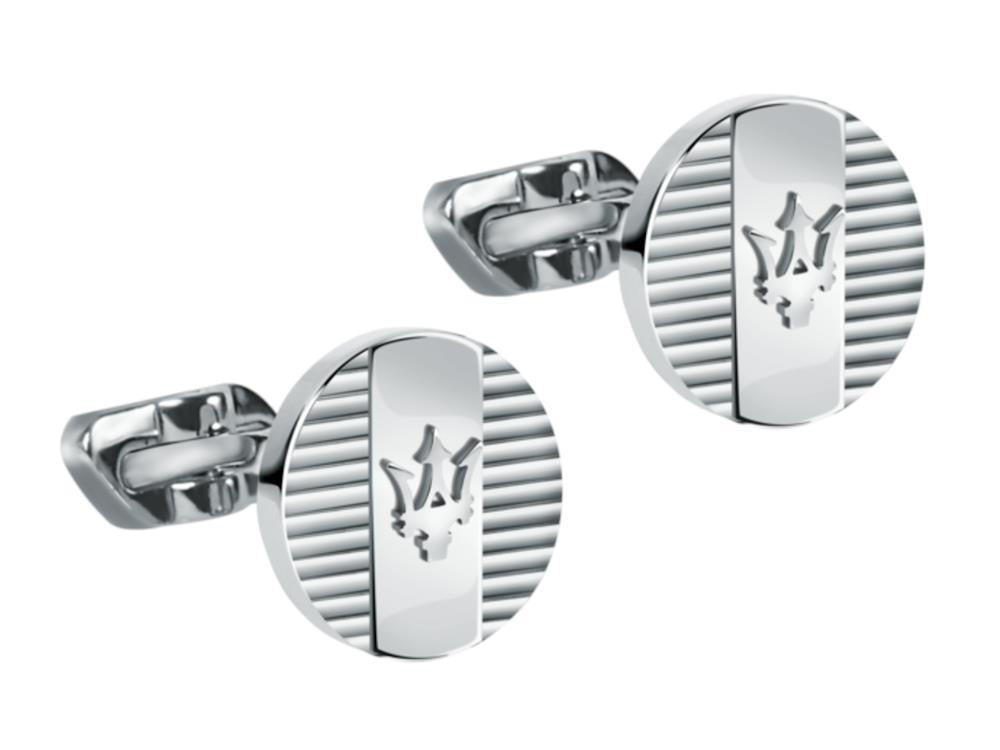 Maserati Gioielli Cufflinks, Steel, Silver, Polished, JM121ATK13