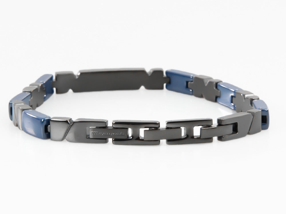 Maserati Gioielli Bracelet, Stainless steel, Black and blue, JM221ATZ01