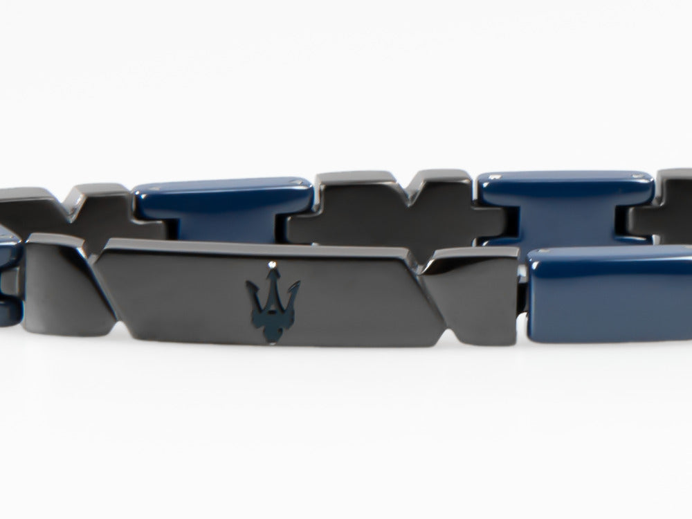 Maserati Gioielli Bracelet, Stainless steel, Black and blue, JM221ATZ01